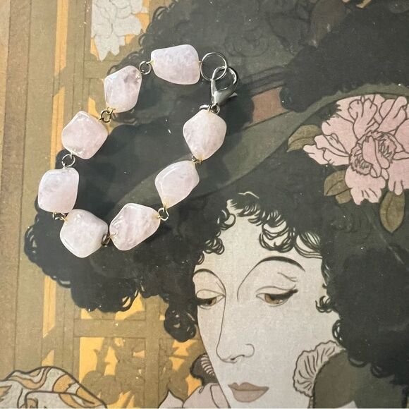 Handcrafted semi precious stones bracelet - Picture 2 of 3